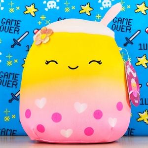 Squishmallow Bergit the Boba Tea 8" UltraSoft Valentine's Day Holiday Toy Plush